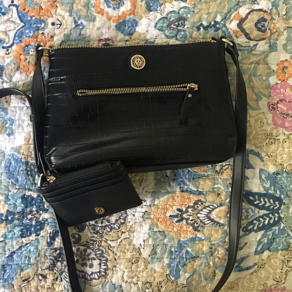 Ann Klein Alligator Skin Purse + Wallet